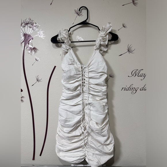Zara | Dresses | White Zara Ruffle Dress | Poshmark Zara | Dresses | White Zara Ruffle Dress | Poshmark